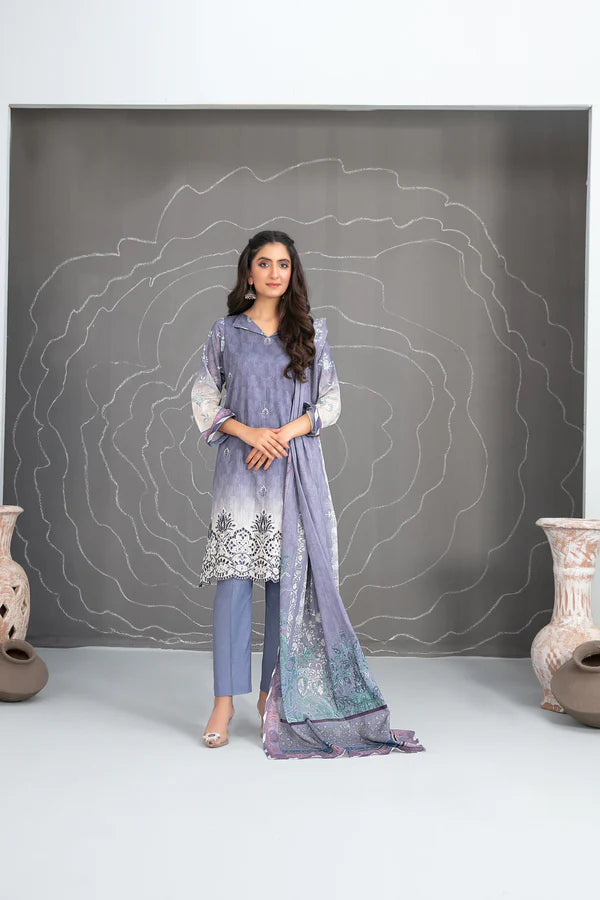 Embroidered Lawn Suit (3PC)