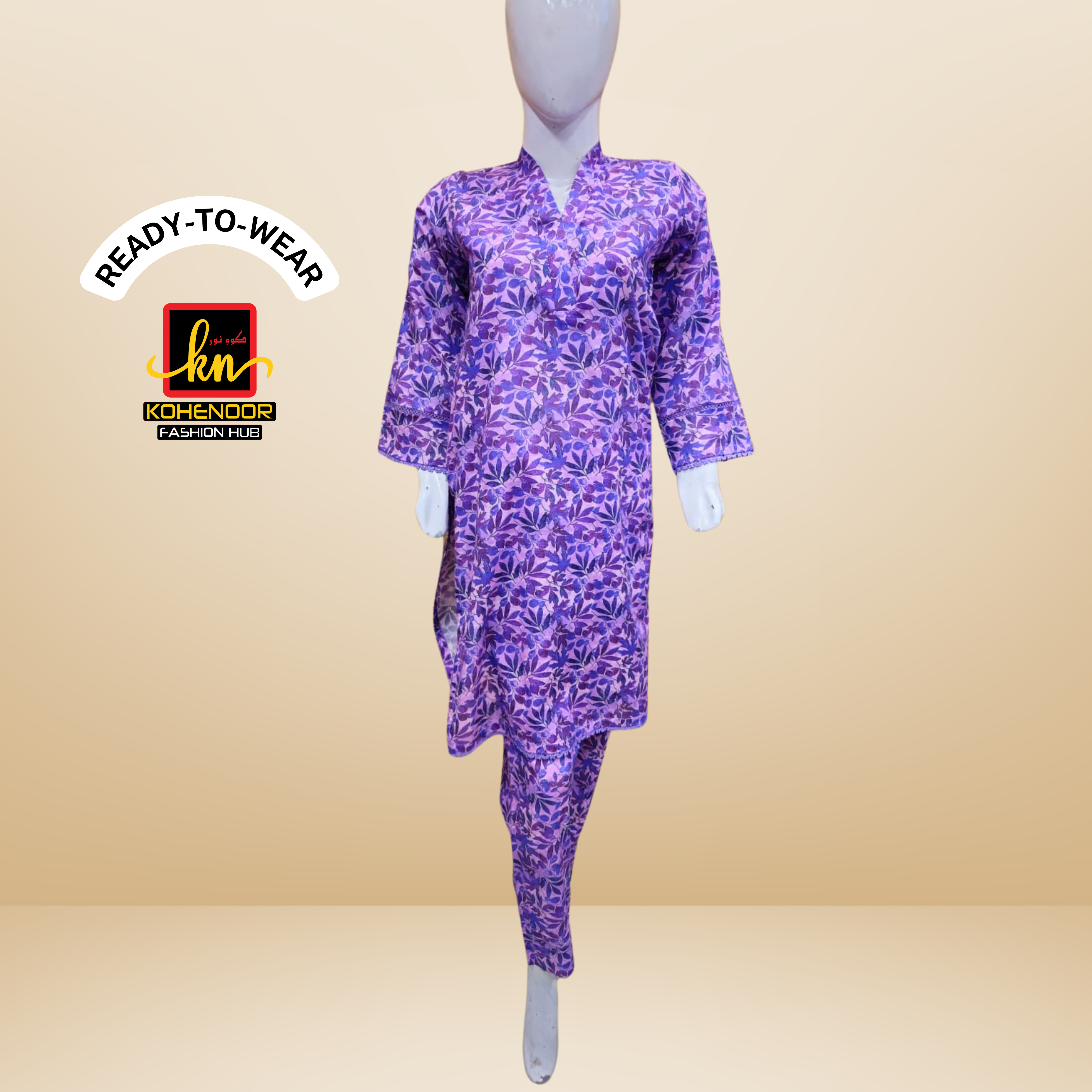 Digital Print Suit Stitched (2 PC)