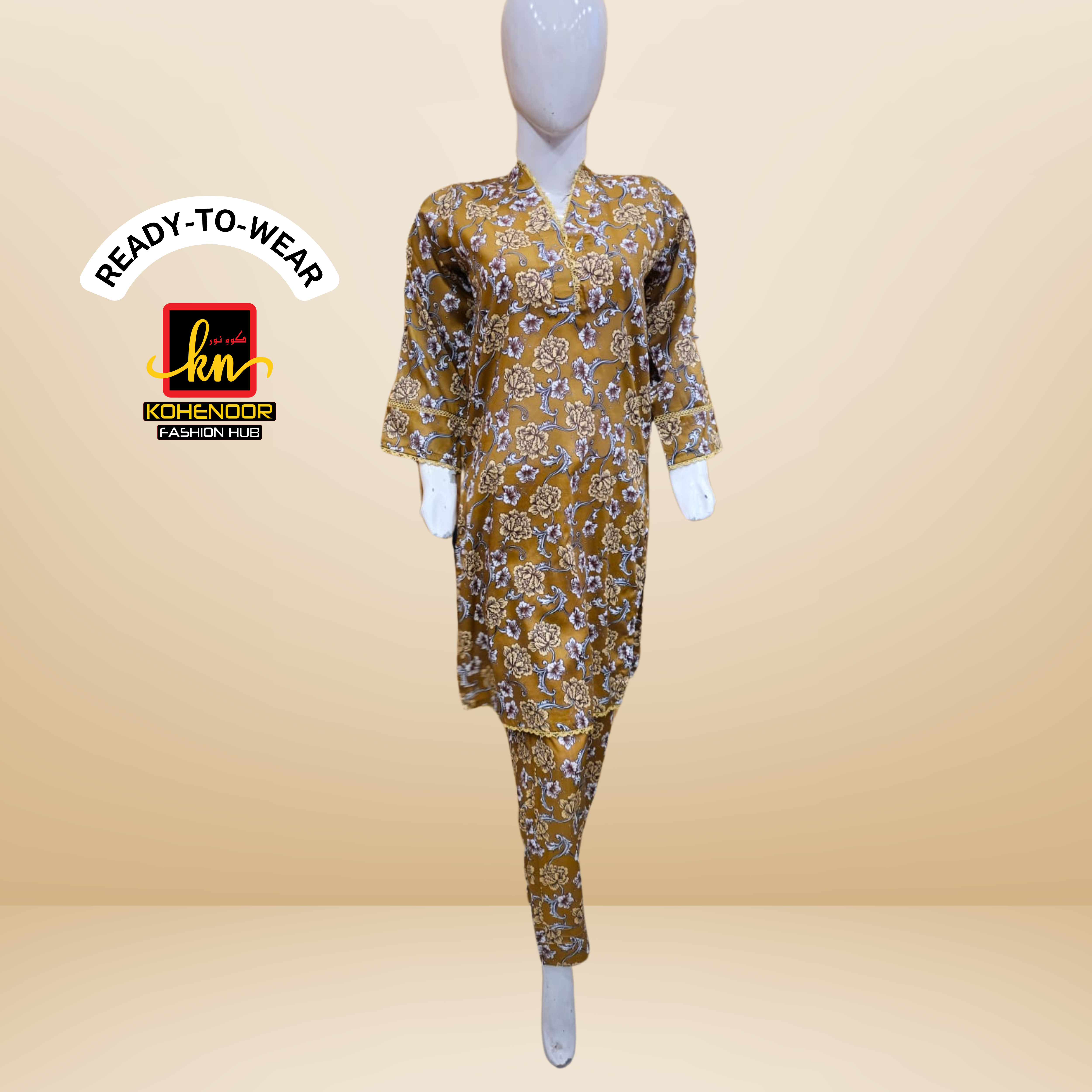 Digital Print Suit Stitched (2 PC)