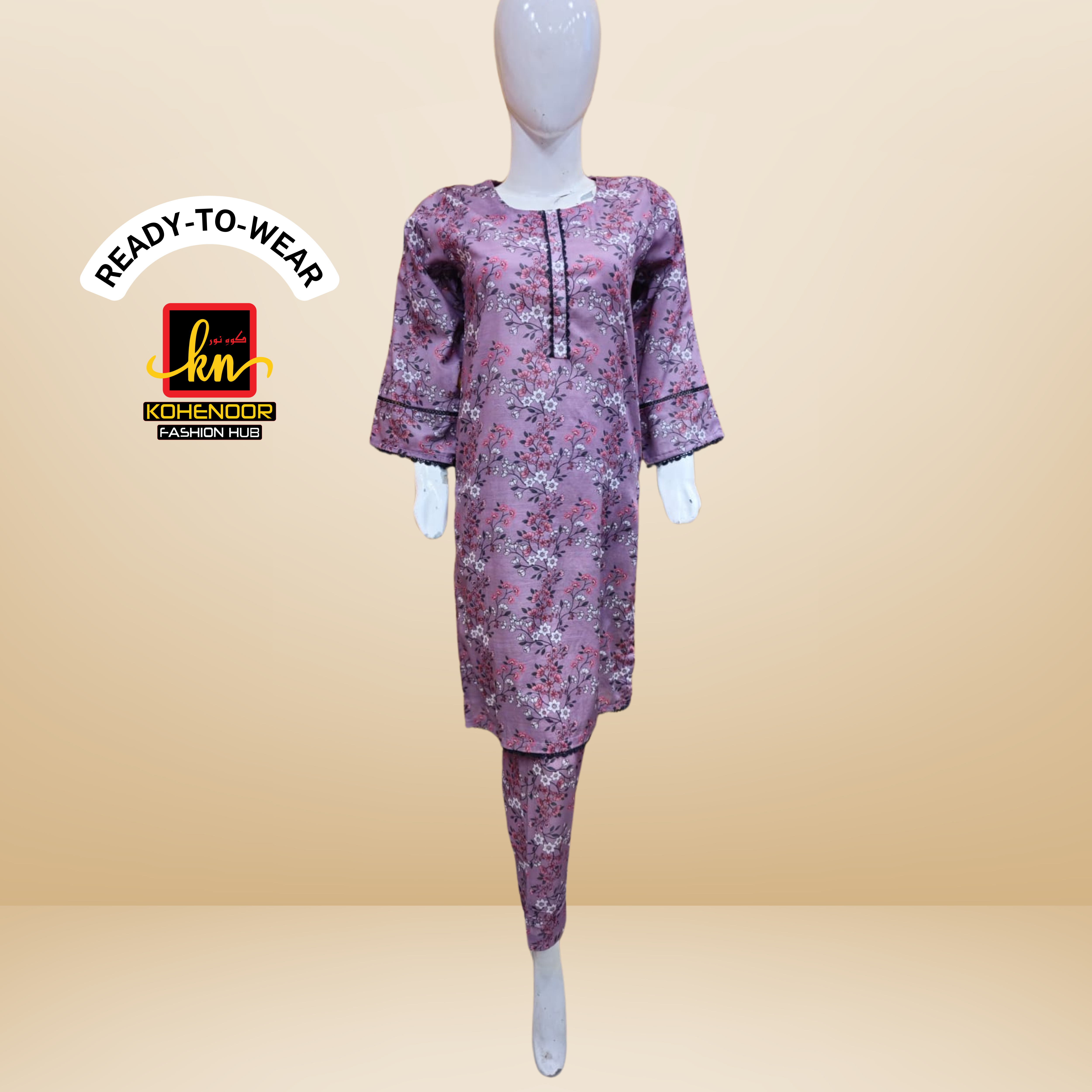 Digital Print Suit Stitched (2 PC)