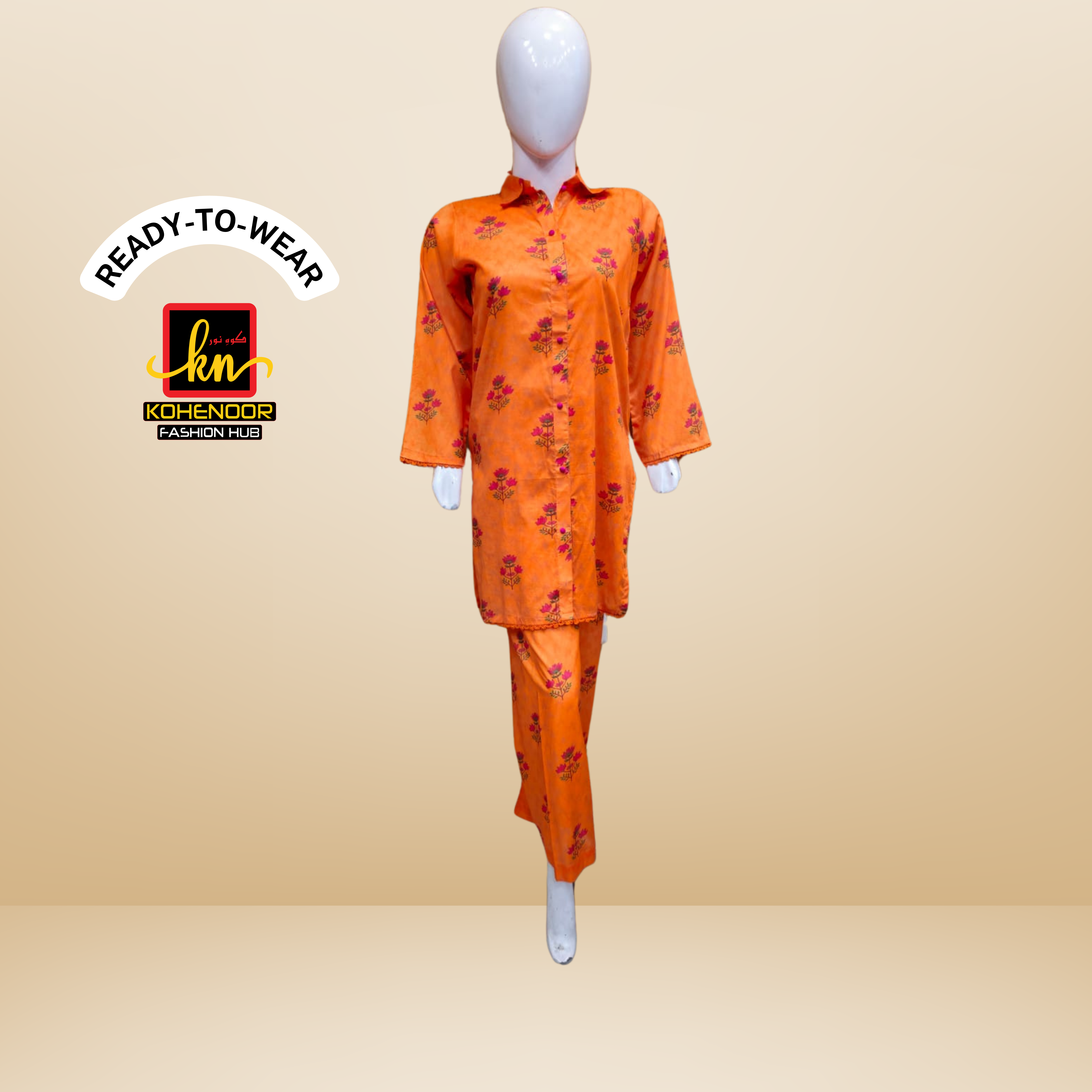 Digital Print Suit Stitched (2 PC)