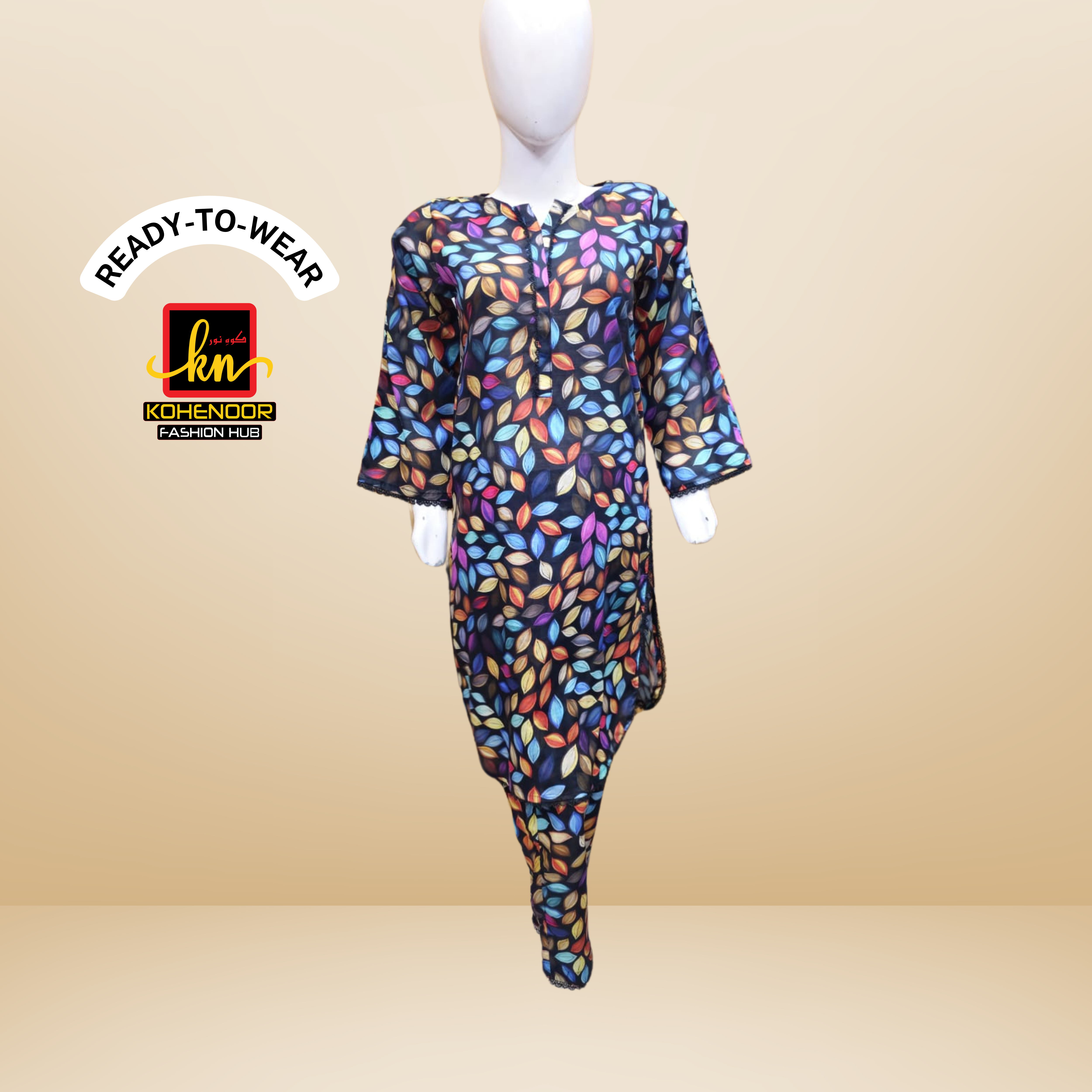Digital Print Suit Stitched (2 PC)