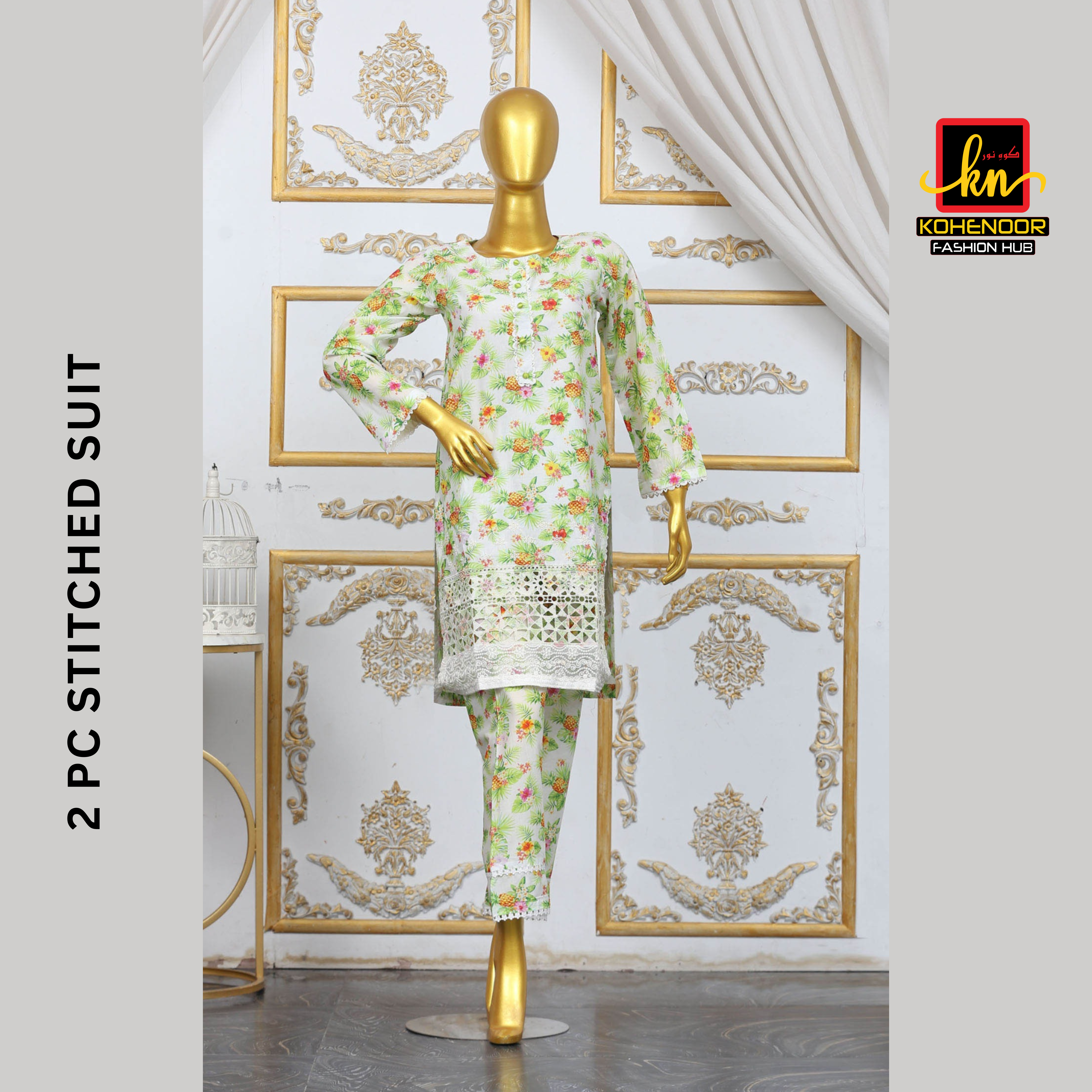 Digital Print stitched Suit (2 PC)