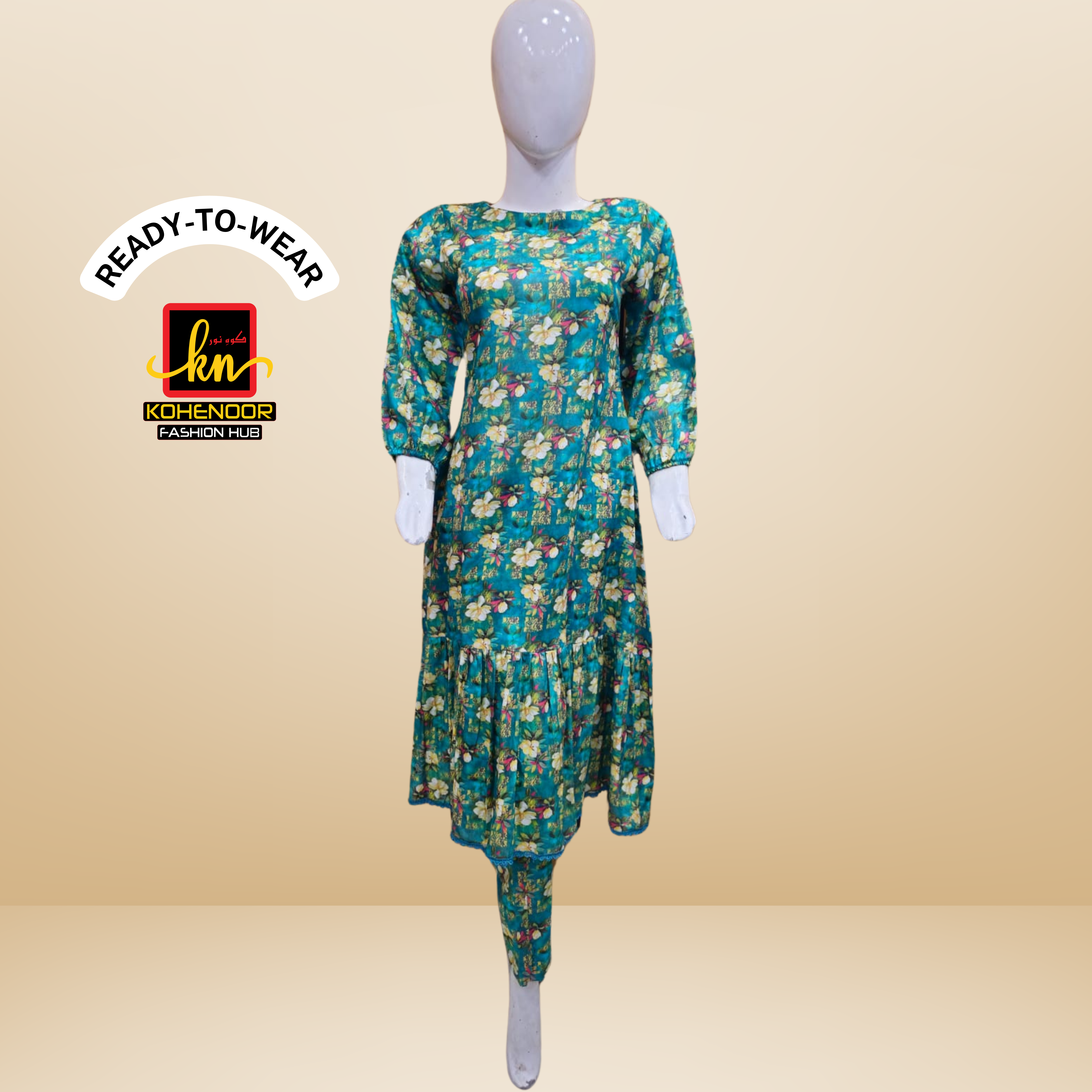 Digital Print Lawn Frock Stitched (2 PC)