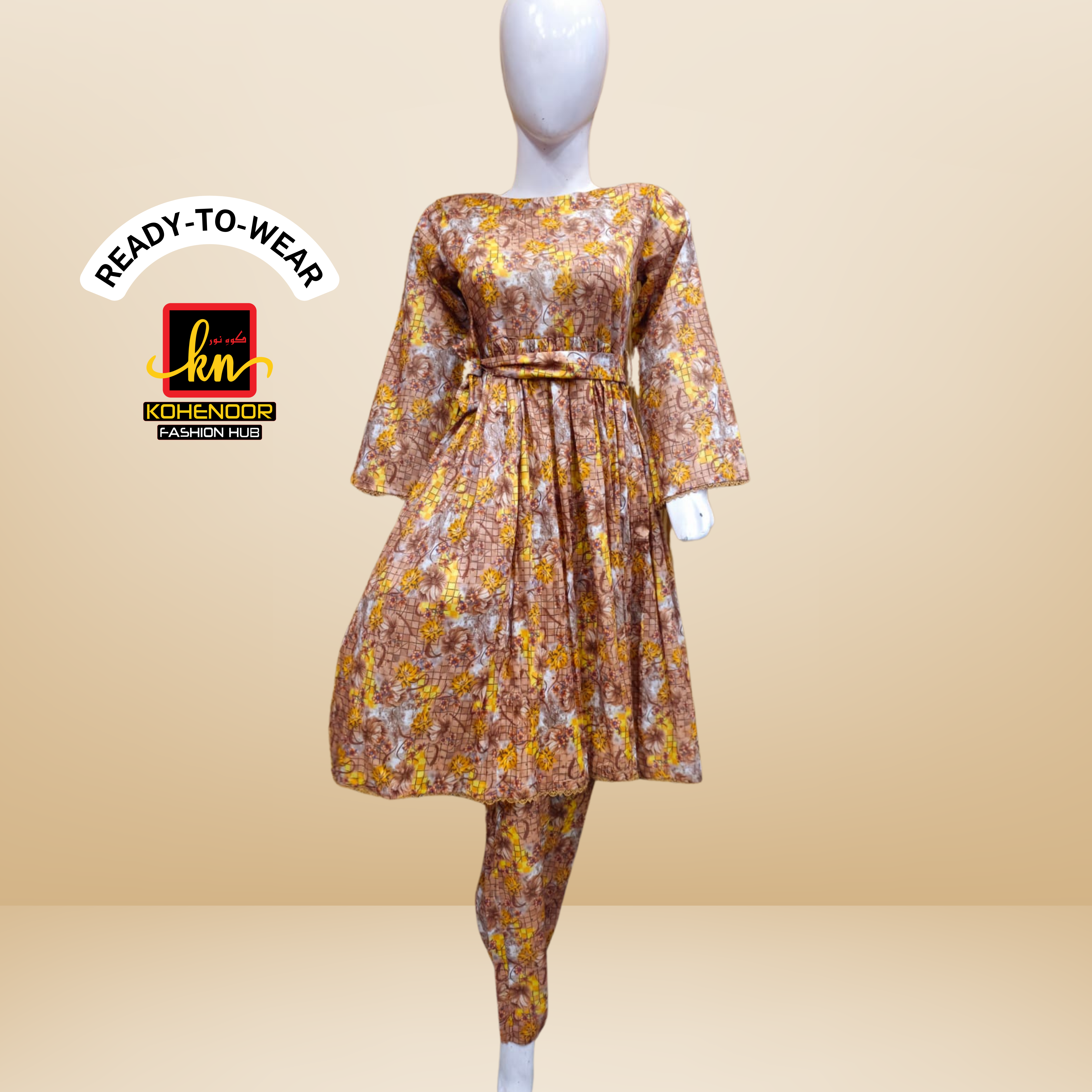 Digital Print Lawn Frock Stitched (2 PC)