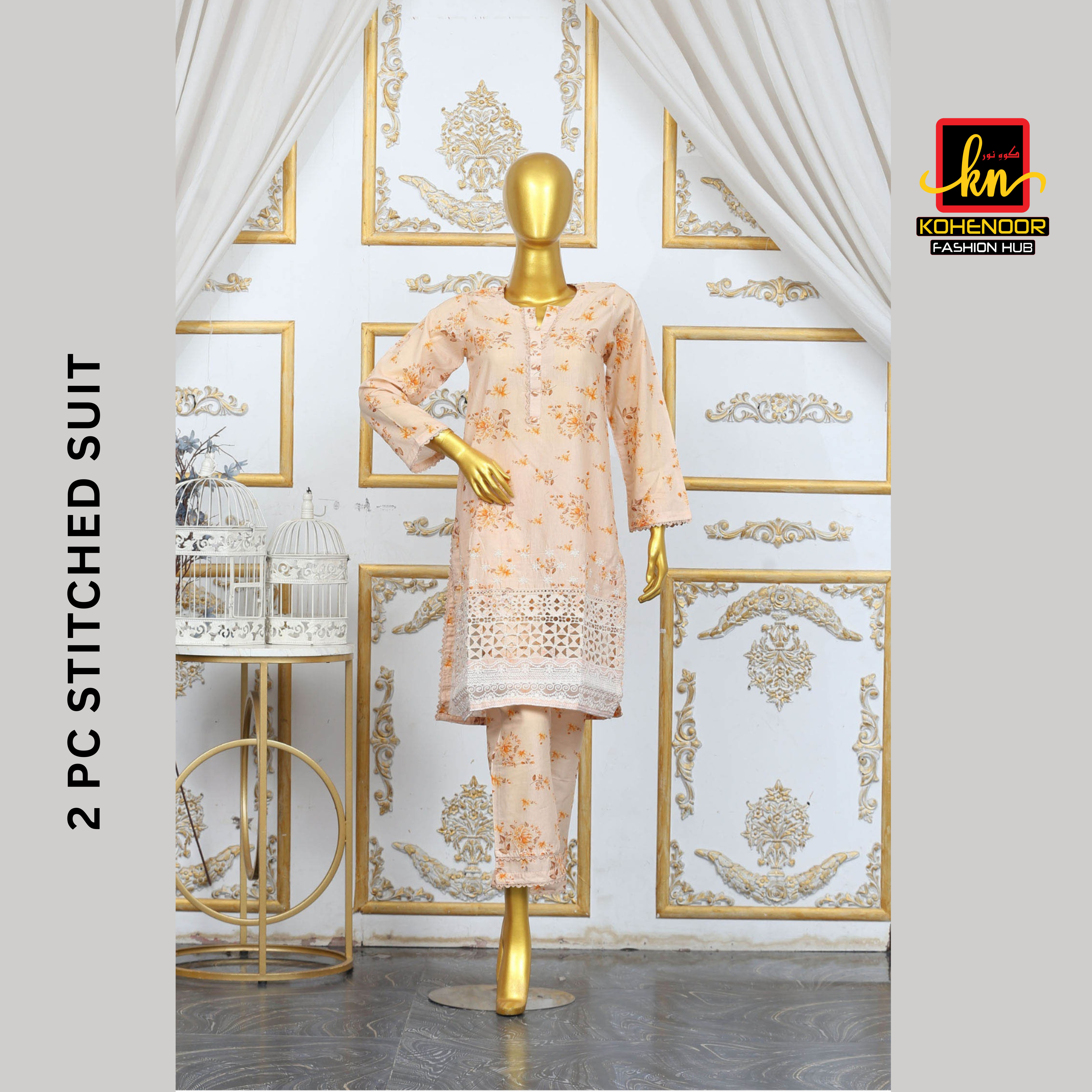 Digital Print Stitched Suit (2 PC)