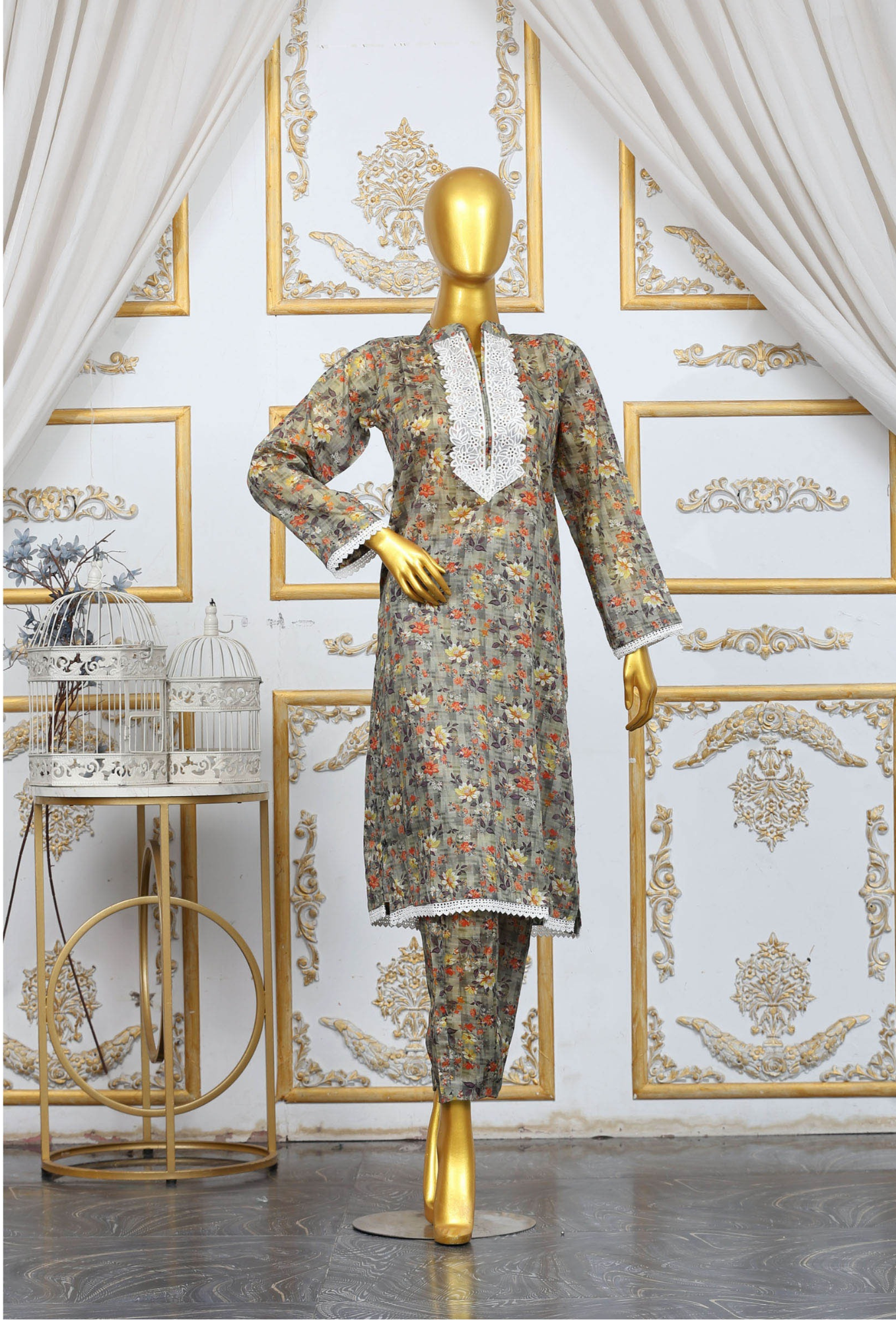 Digital Print Stitched Suit (2PC)