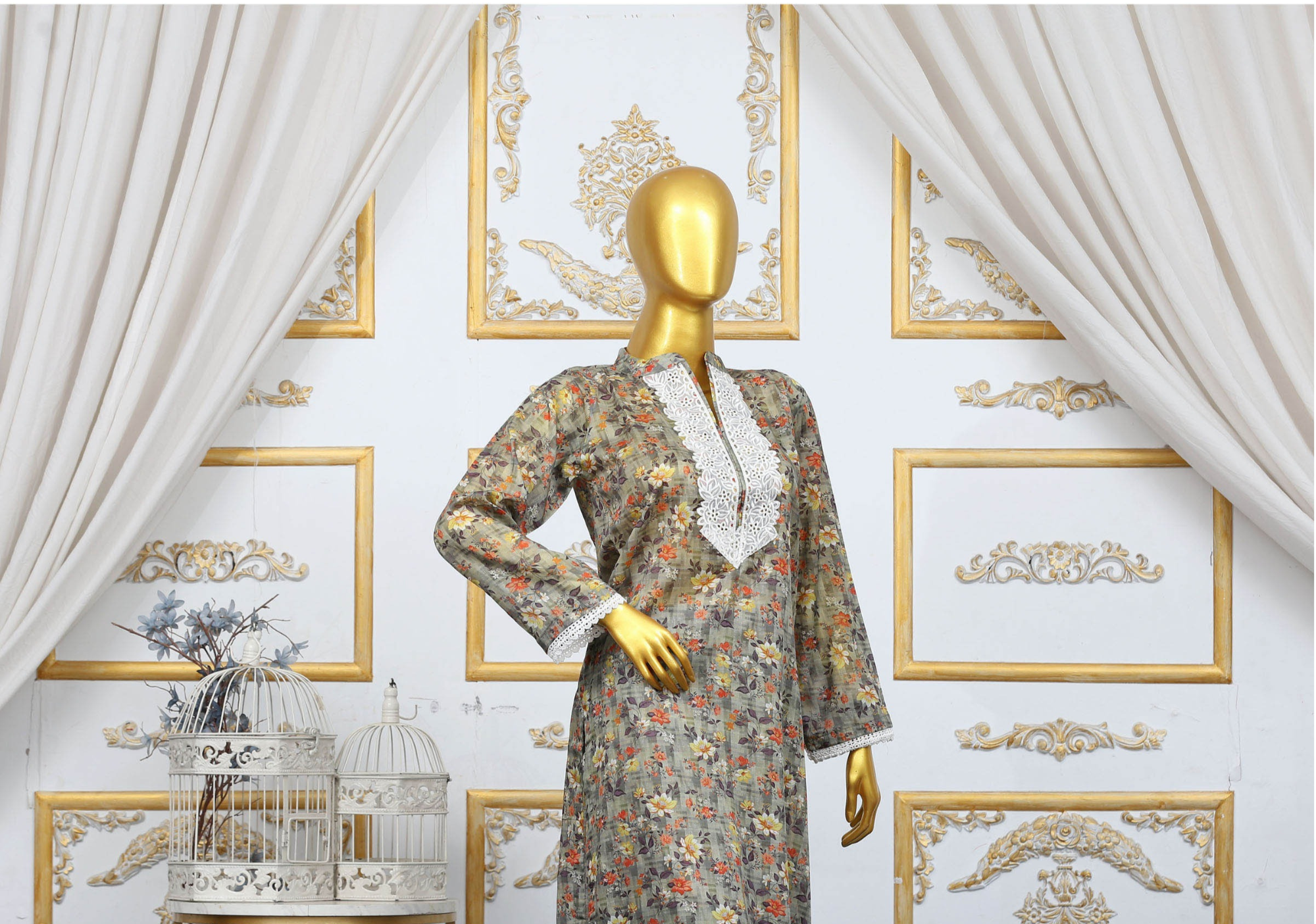 Digital Print Stitched Suit (2PC)