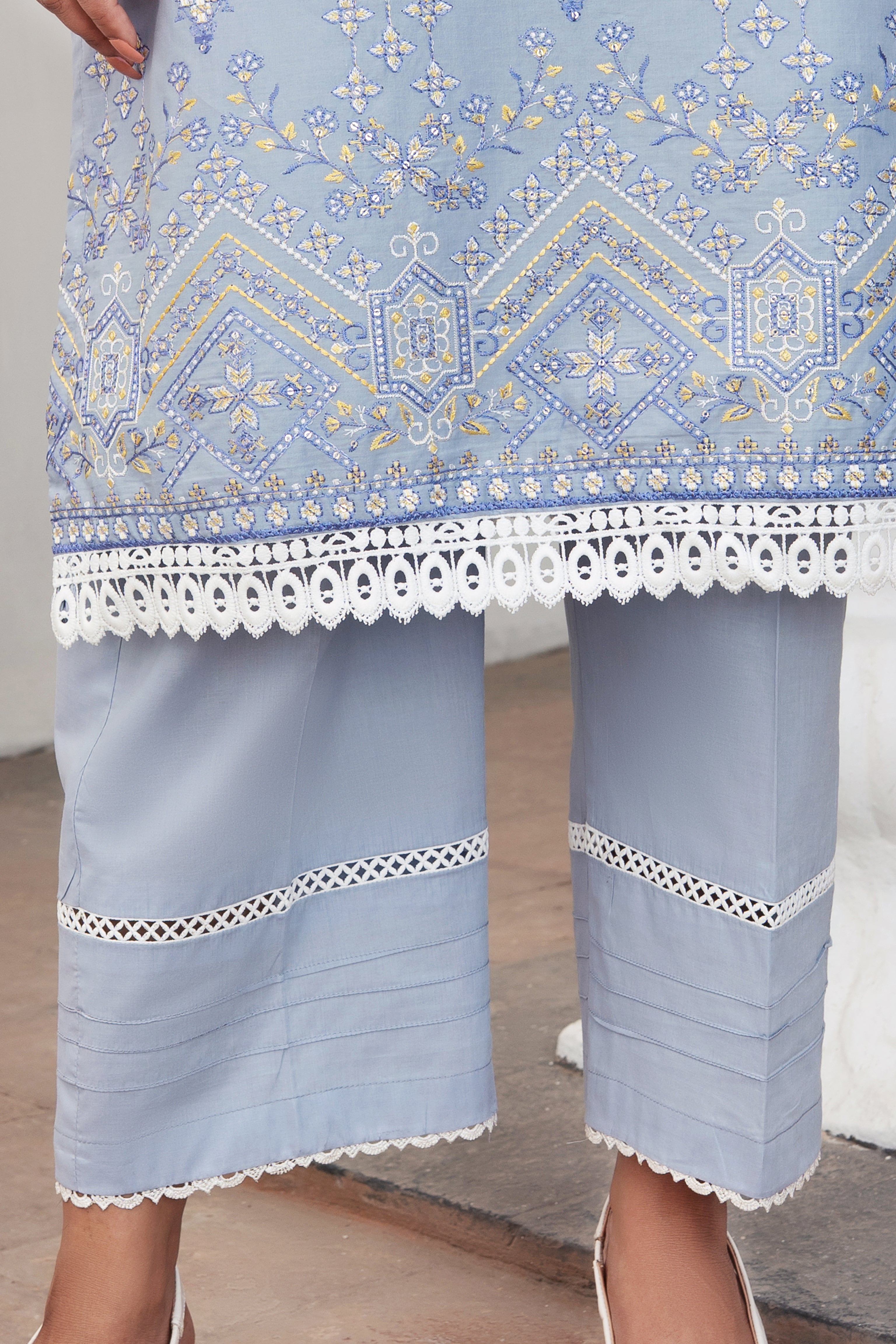 Stitched Embroidered - Lawn Suit (2PC)