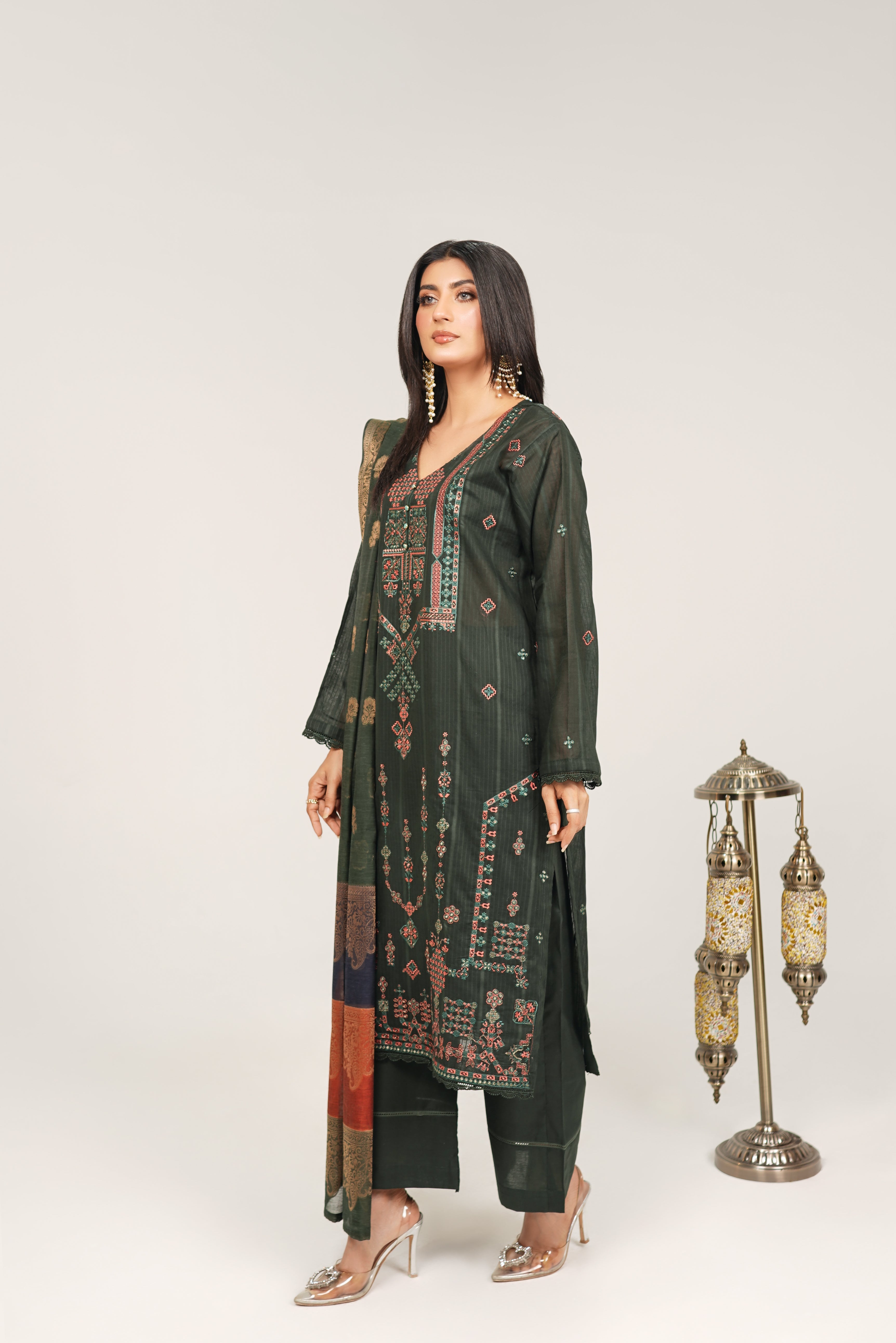 Embroidered Lawn Suit Stitched (3PC)