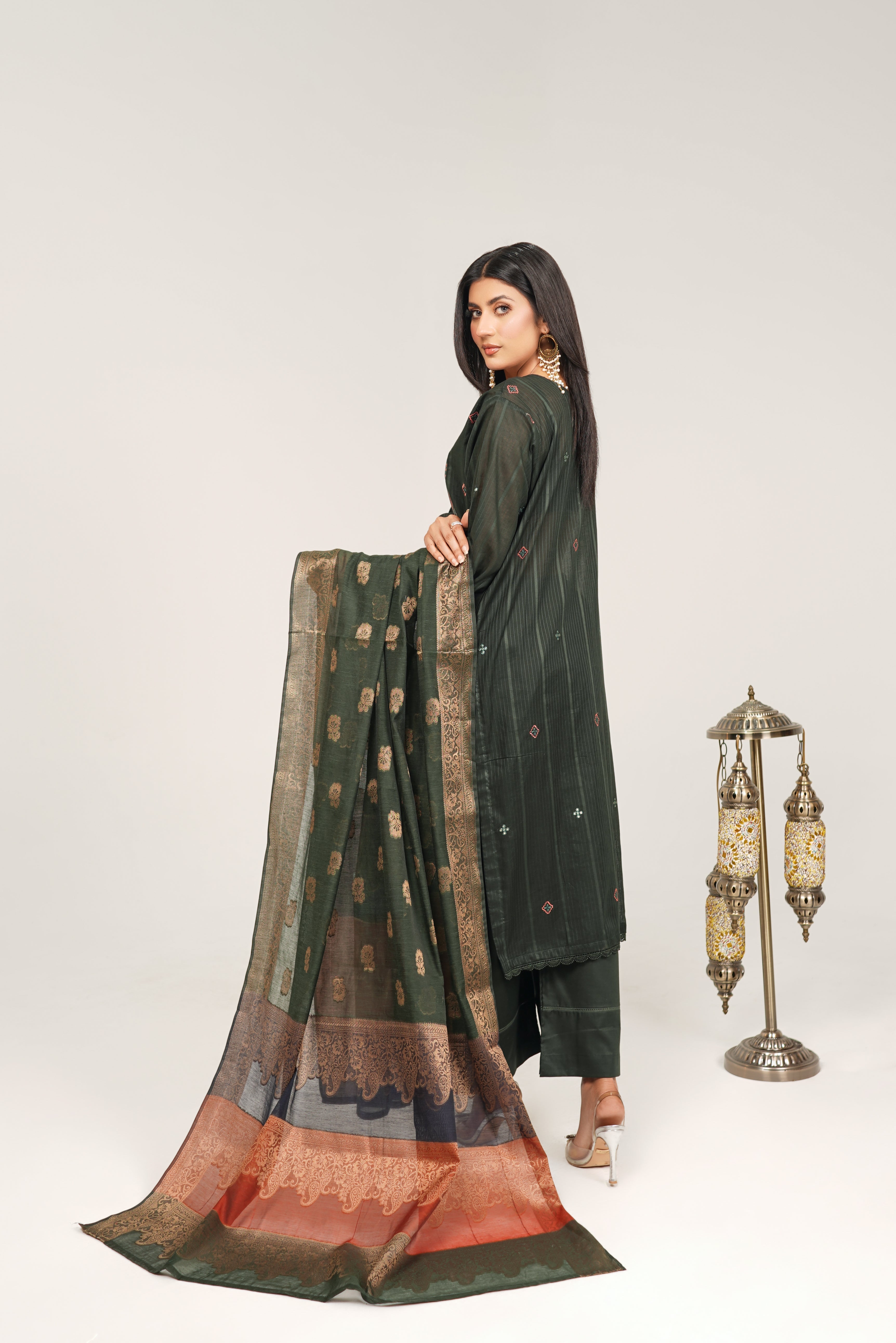 Embroidered Lawn Suit Stitched (3PC)