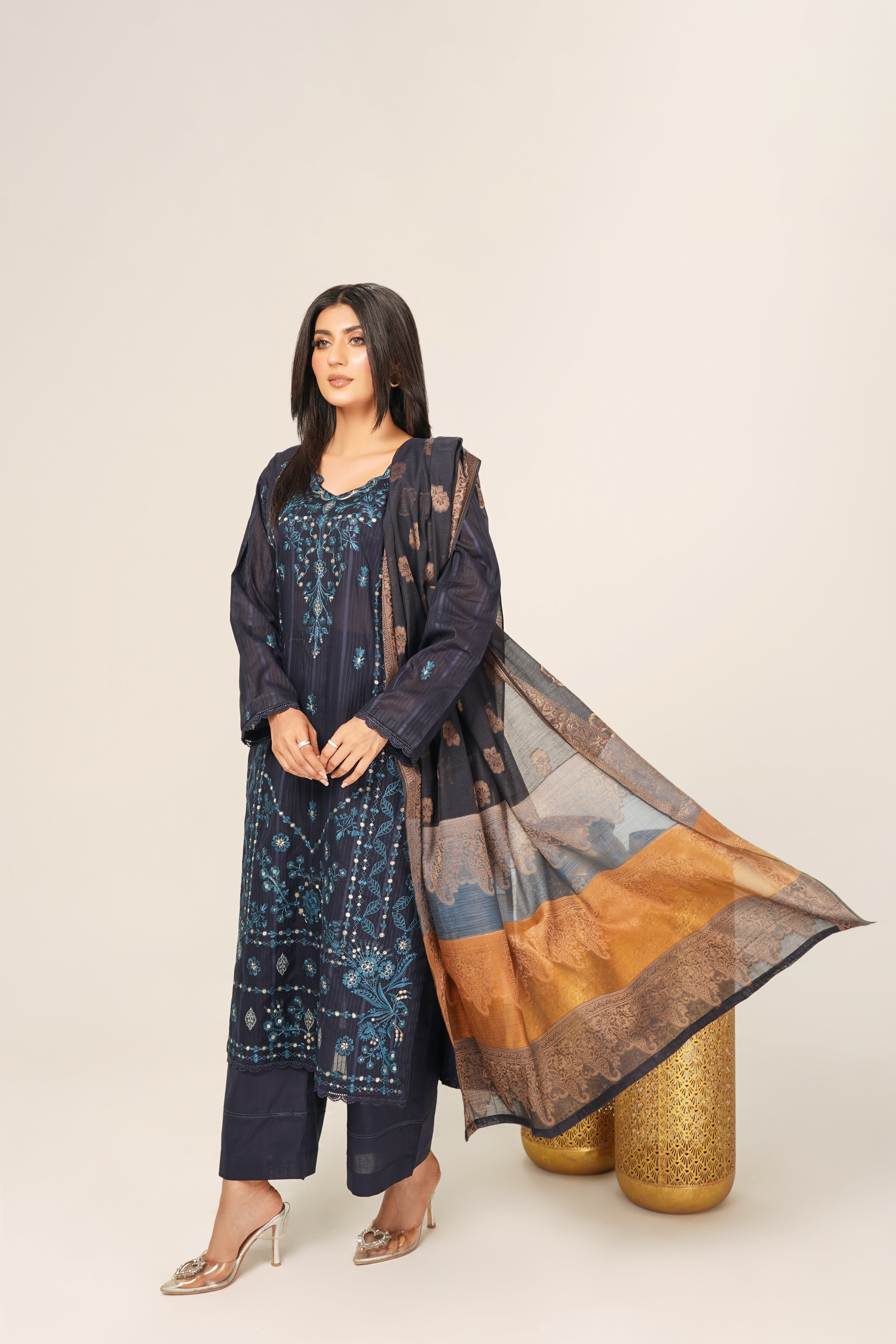 Embroidered Lawn Suit Stitched (3PC)