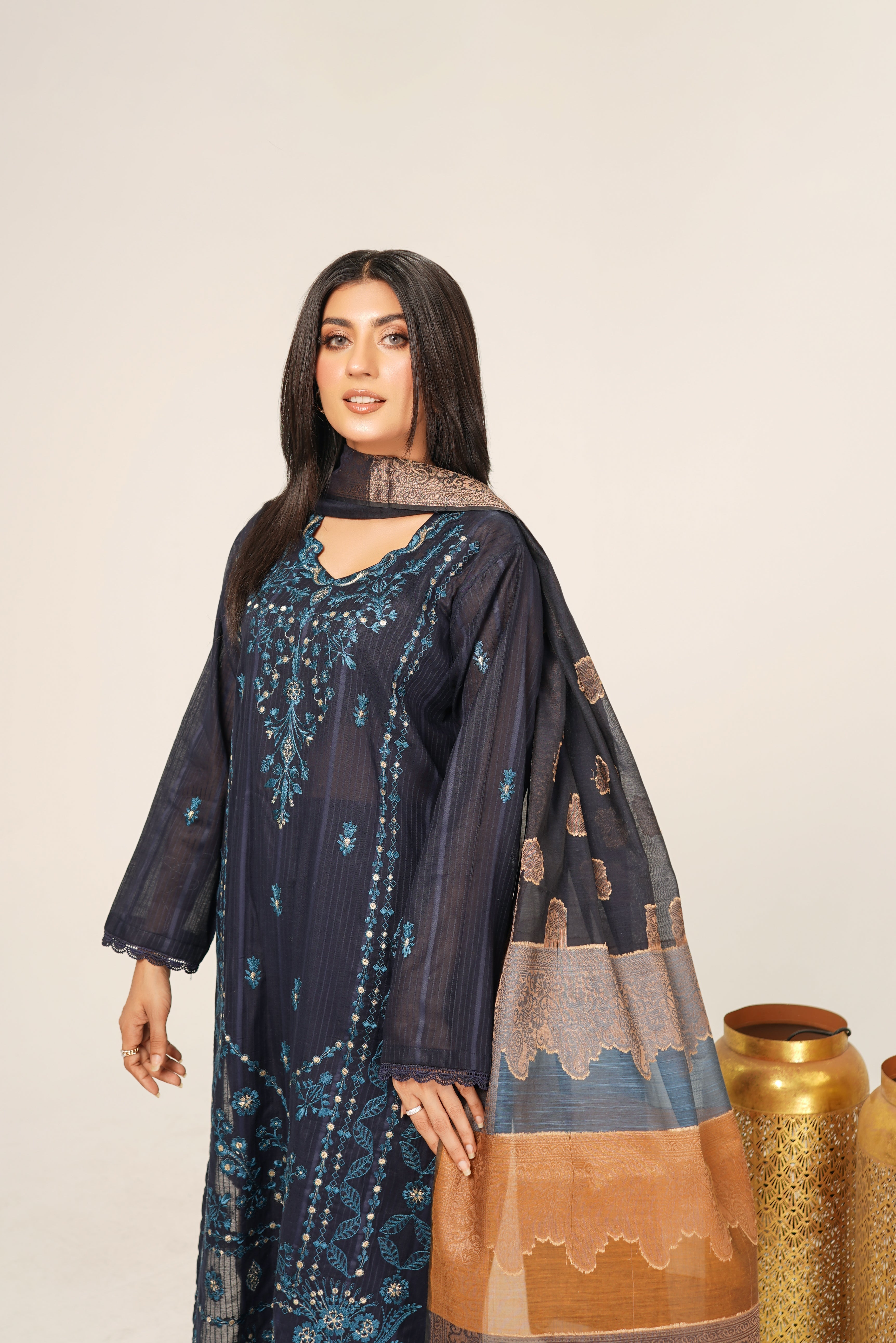 Embroidered Lawn Suit Stitched (3PC)