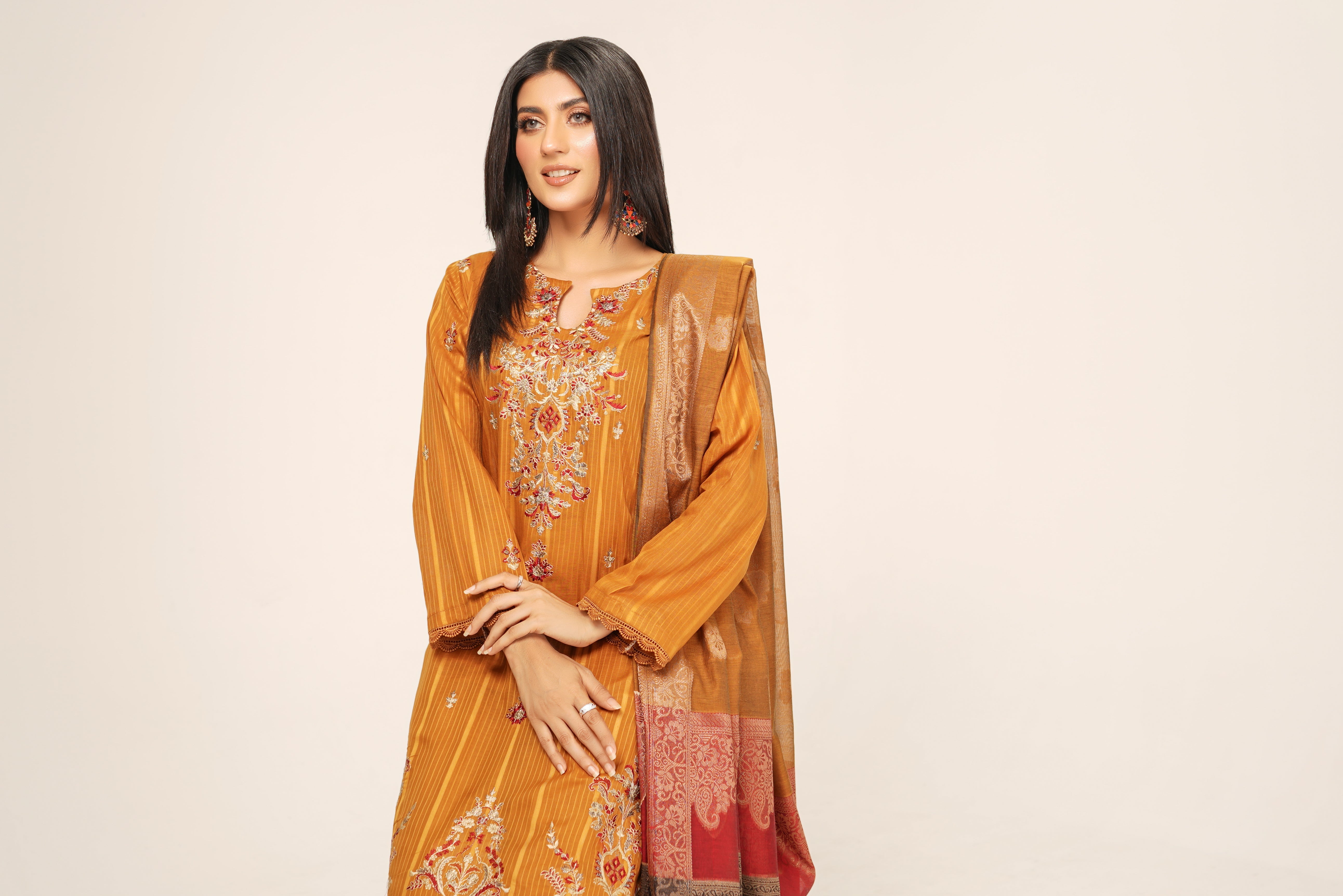 Embroidered Lawn Suit Stitched (3PC)
