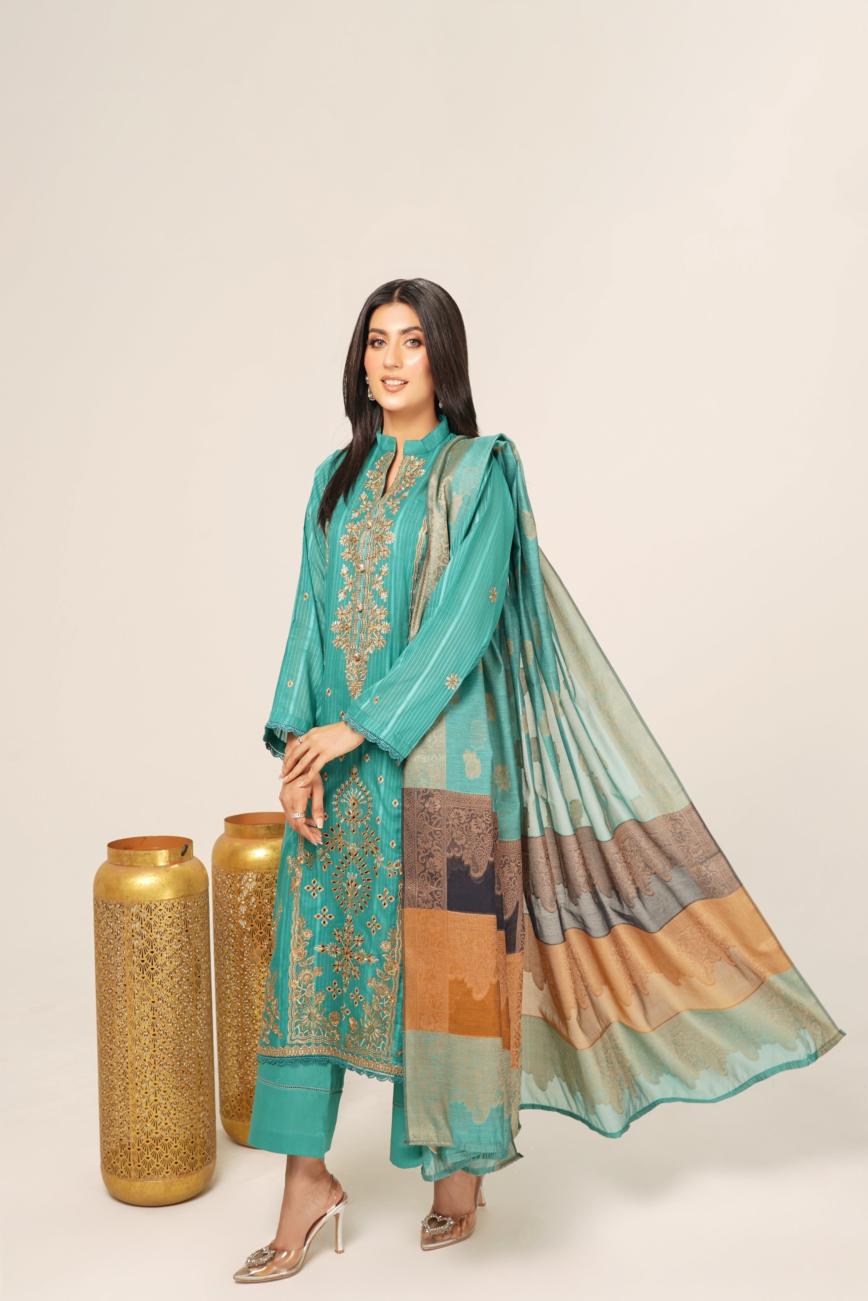 Embroidered Lawn Suit Stitched (3PC)