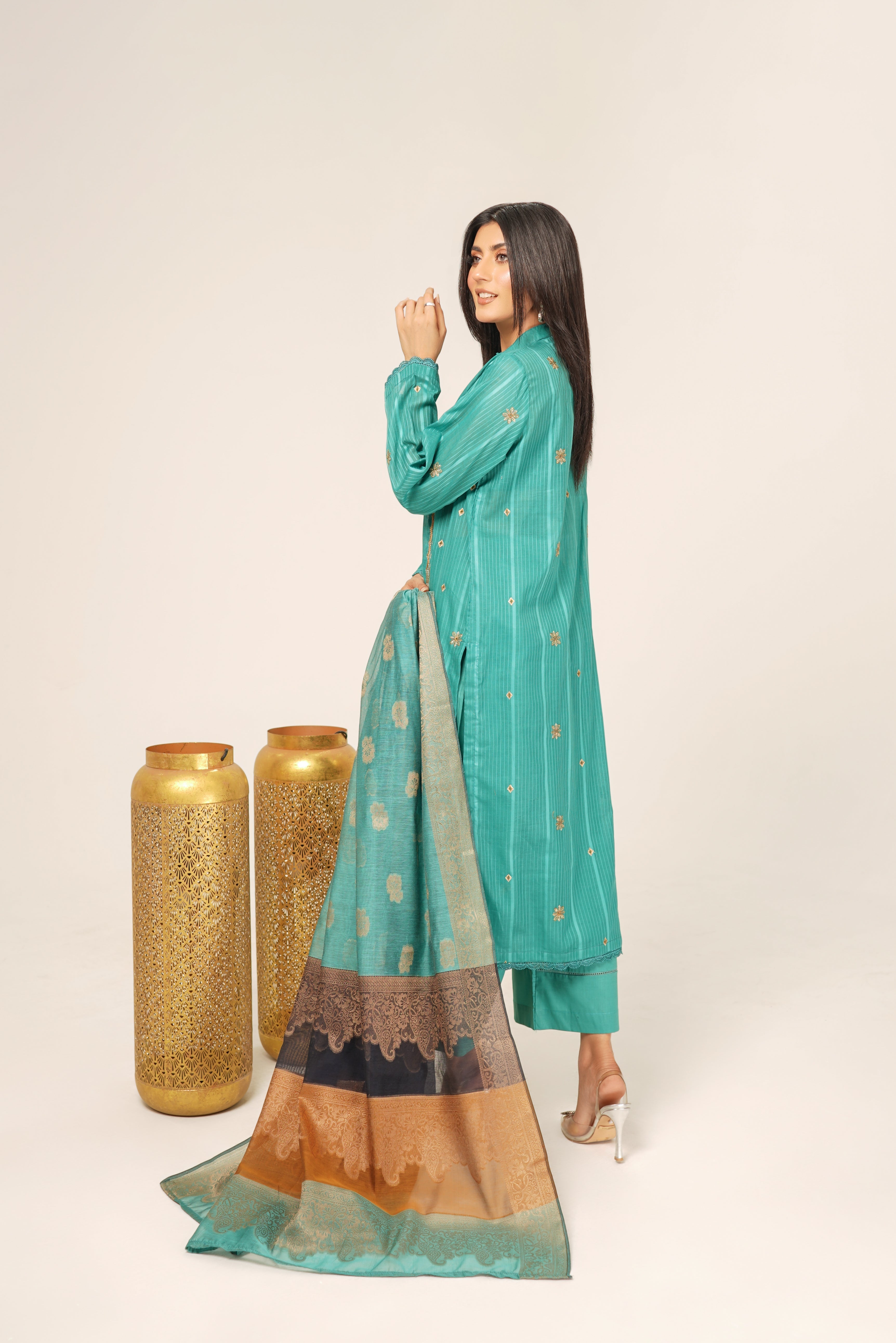 Embroidered Lawn Suit Stitched (3PC)