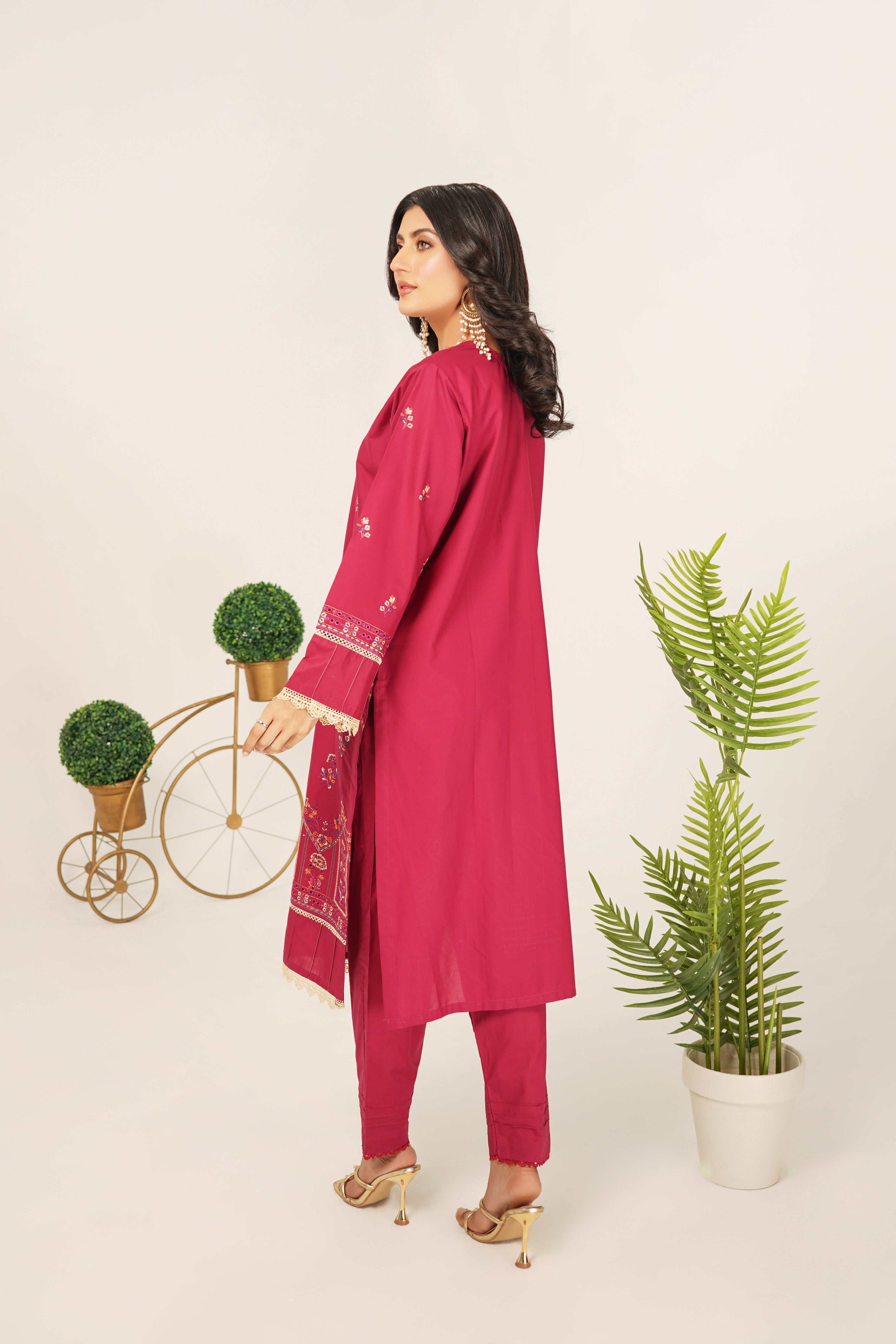Embroidered Lawn Suit  Stitched (2PC)