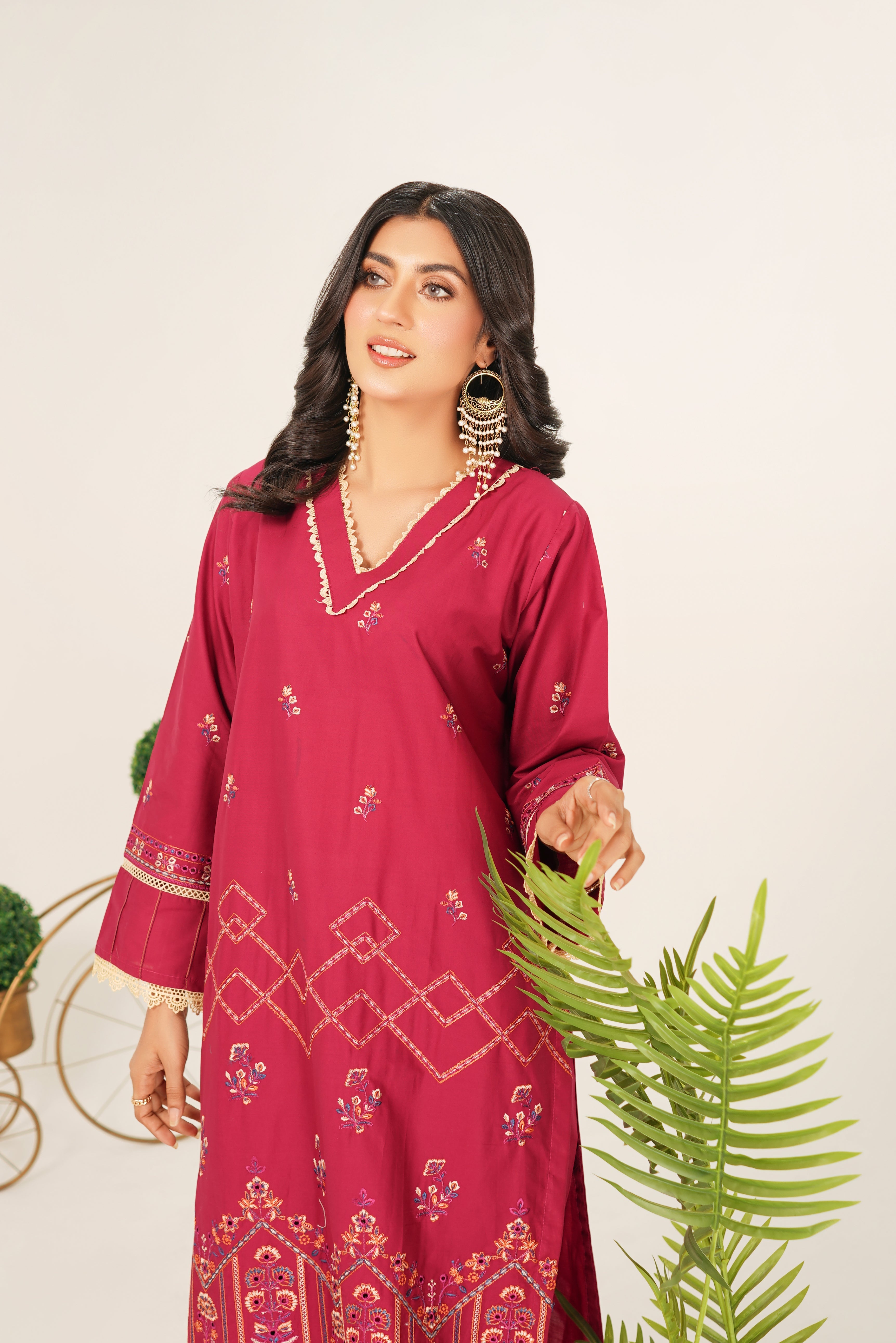 Embroidered Lawn Suit  Stitched (2PC)