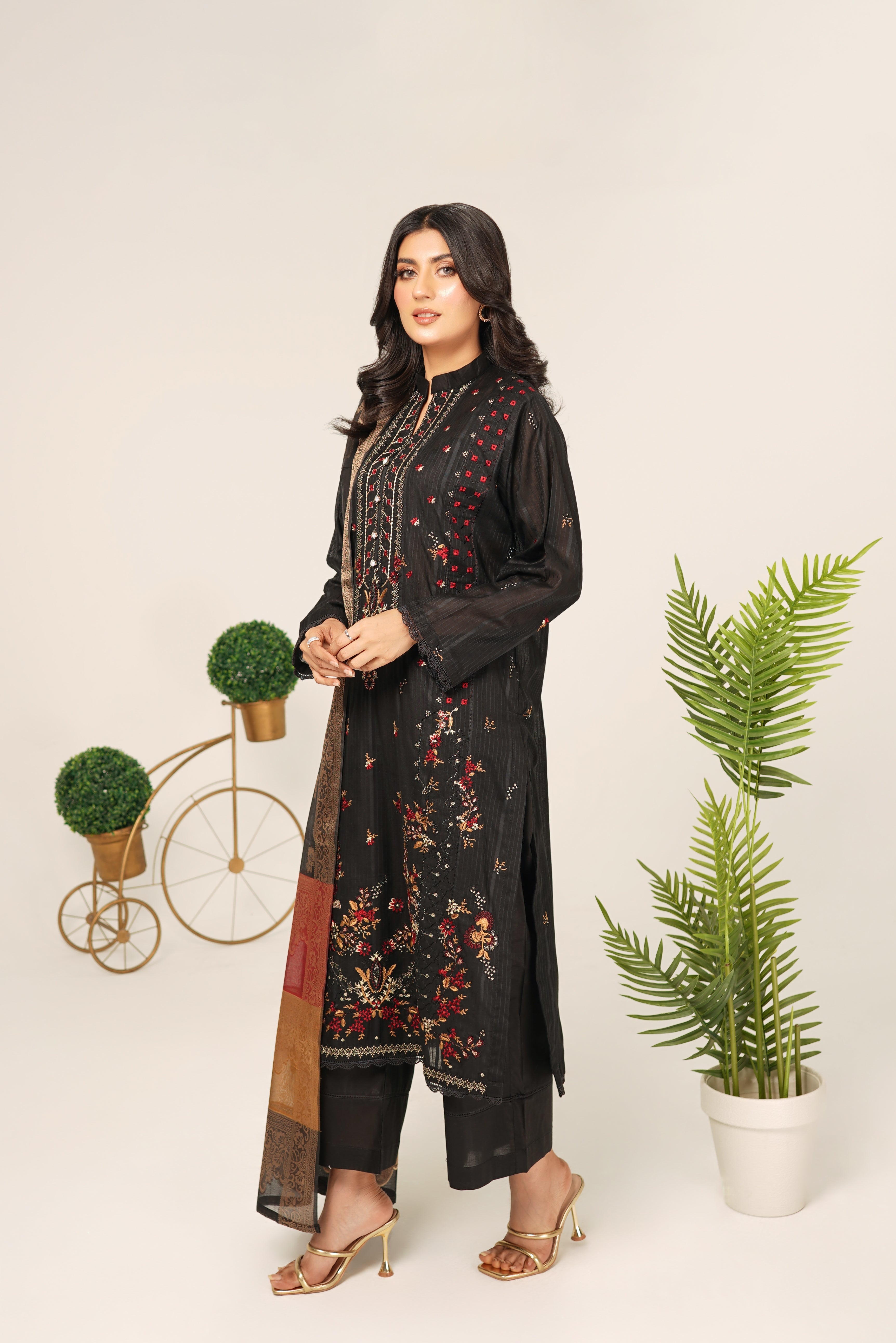 Embroidered Lawn Suit Stitched (3PC)