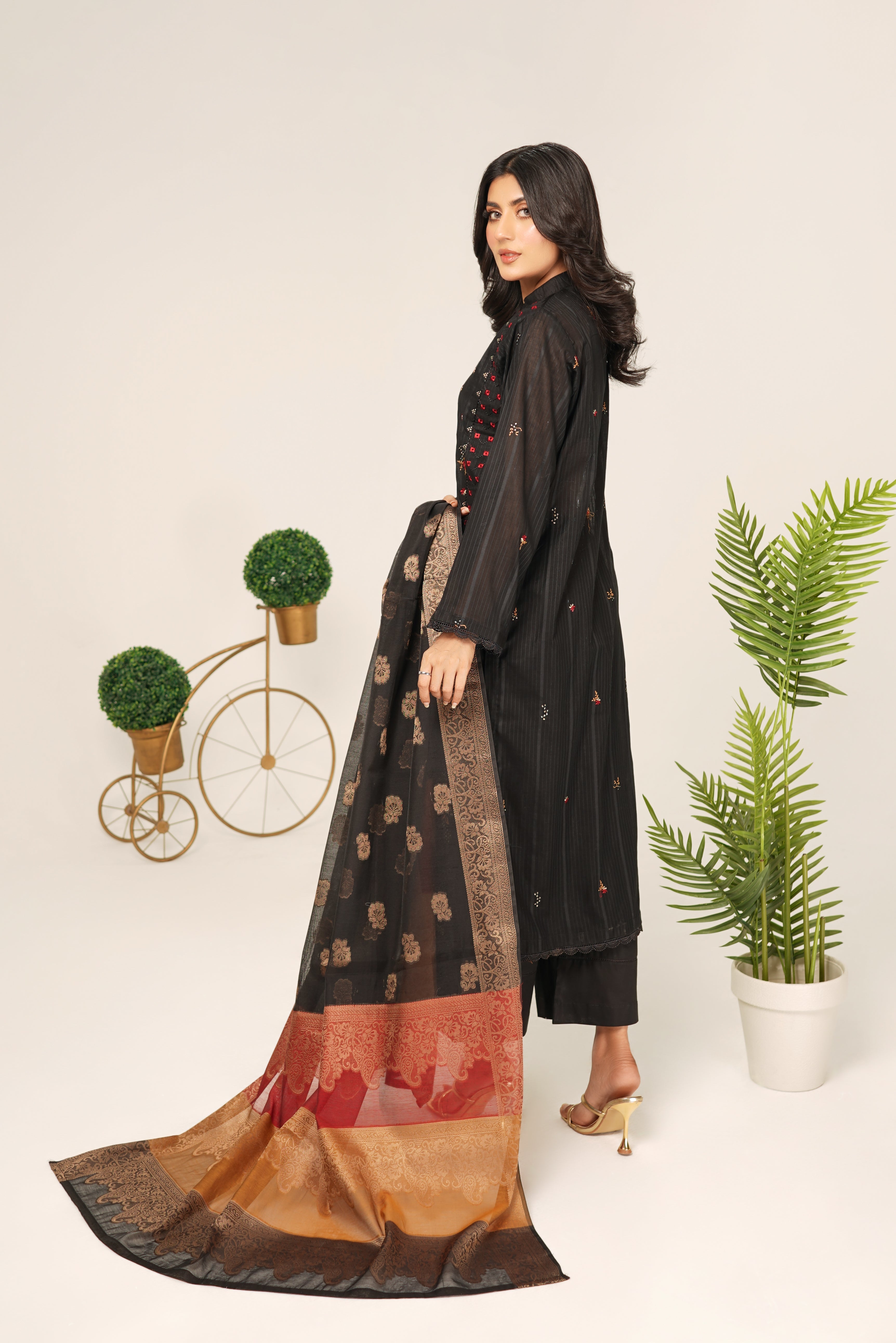 Embroidered Lawn Suit Stitched (3PC)