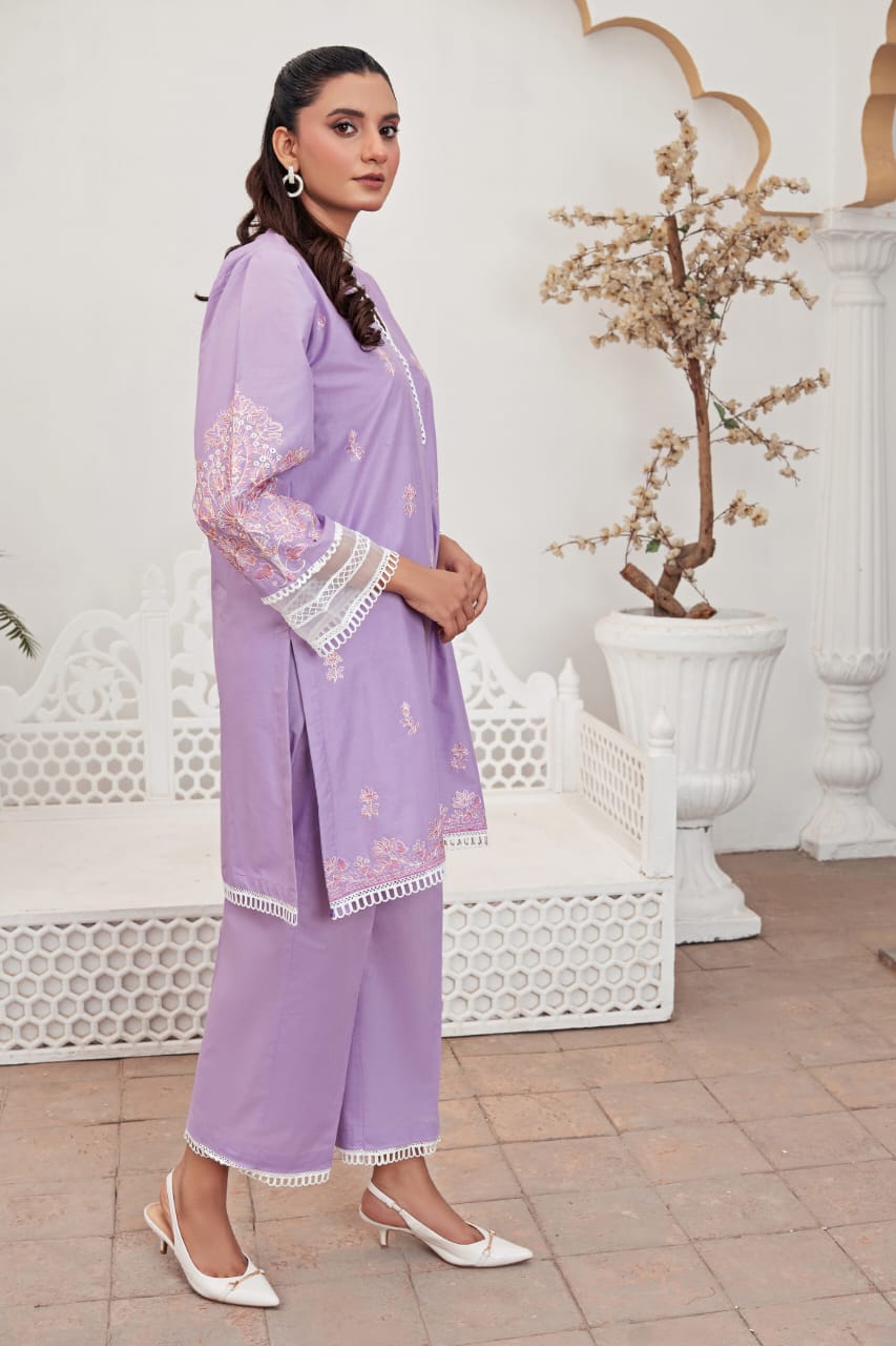 Stitched Embroidered - Lawn Suit (2PC)