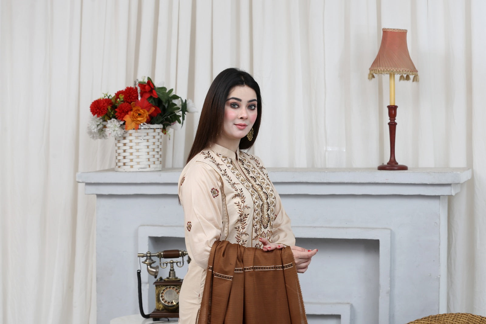 Embroidered Lawn Suit Stitched (3PC)