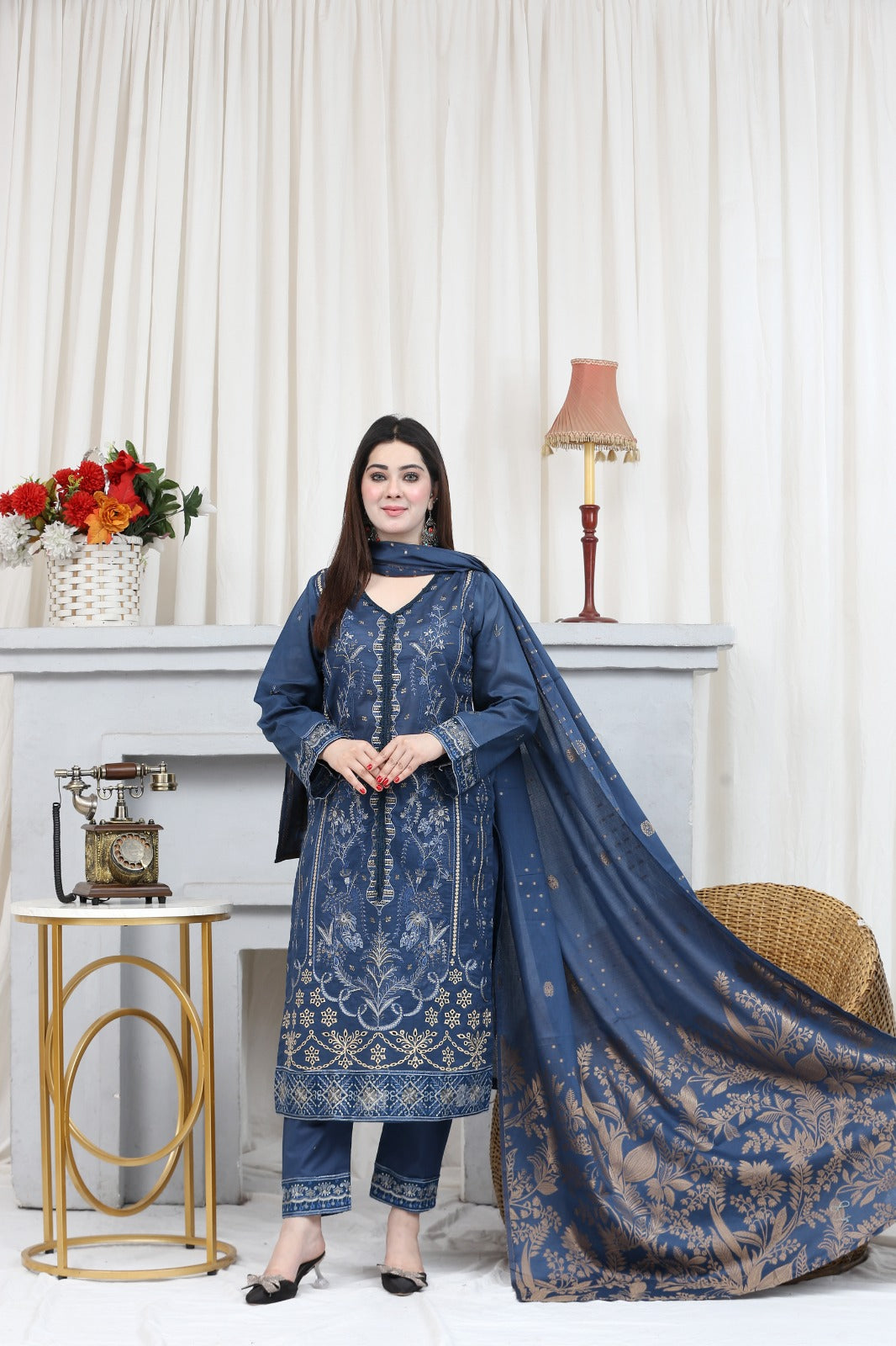 Embroidered Lawn Suit Stitched (3PC)