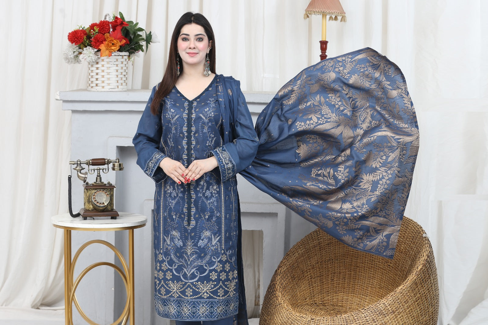 Embroidered Lawn Suit Stitched (3PC)
