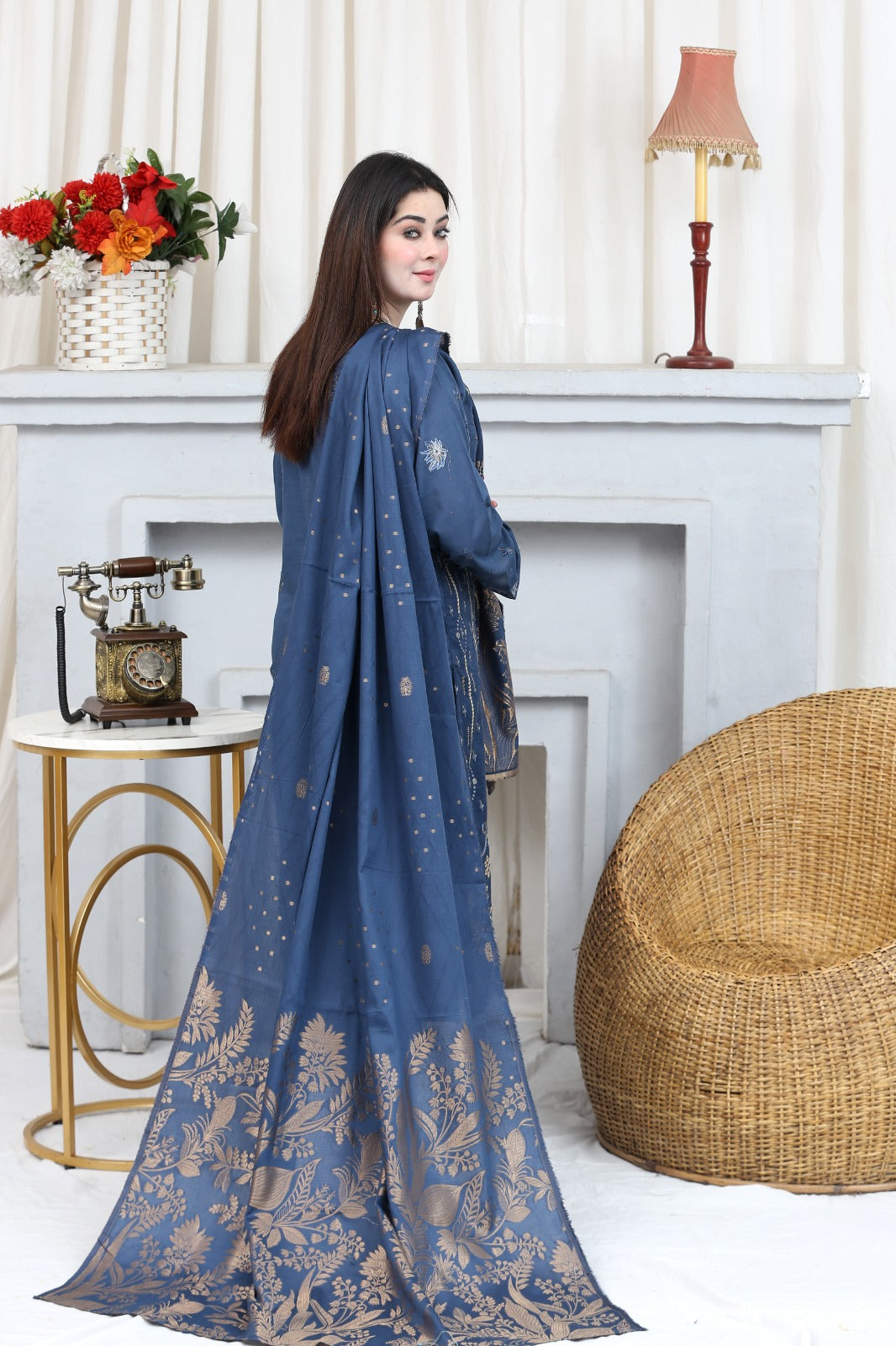 Embroidered Lawn Suit Stitched (3PC)