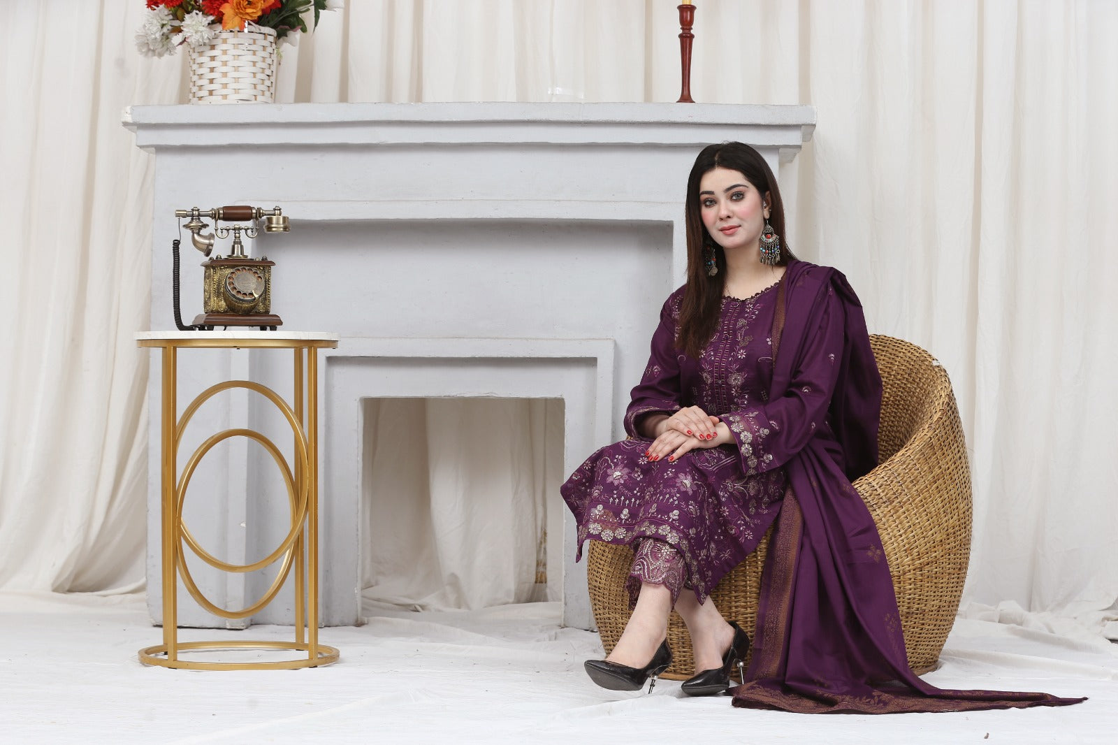 Embroidered Lawn Suit Stitched (3PC)